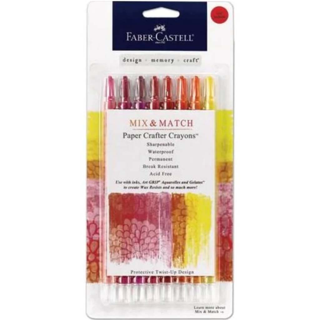 Red and Yellow Mix &amp; Match Paper Crafter Crayons 8ct