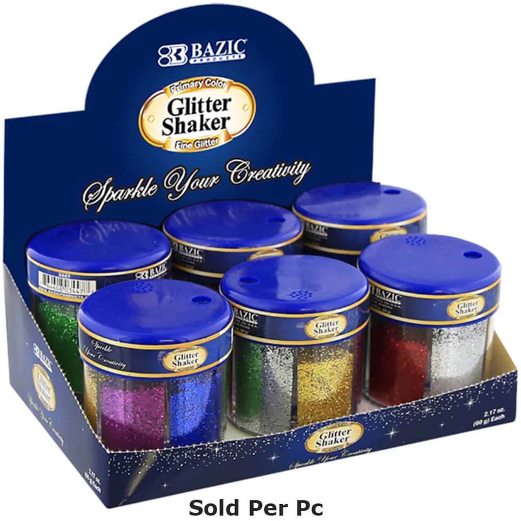 6 Primary Color Glitter Shaker 2.82oz 