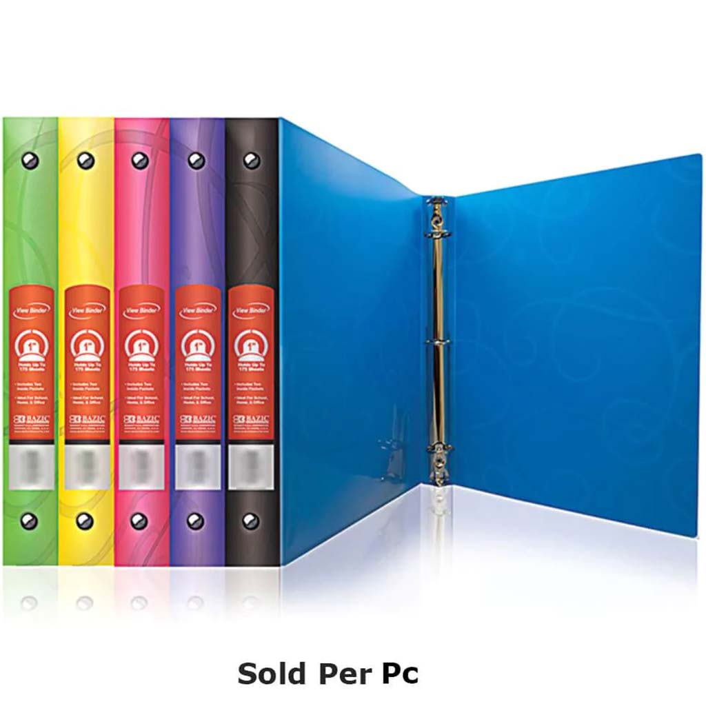 Swirl Poly 3 Ring Binder with Pocket 1in