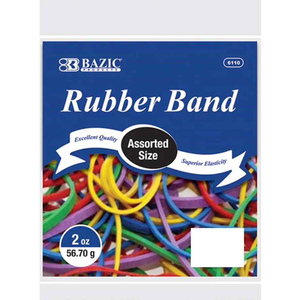 Rubber Band Assorted Size and Color 2oz 