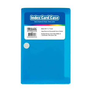Bazic Index Card Case with 5-Tab Divider 3in x 5in