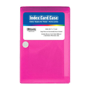 Bazic Index Card Case with 5-Tab Divider 3in x 5in