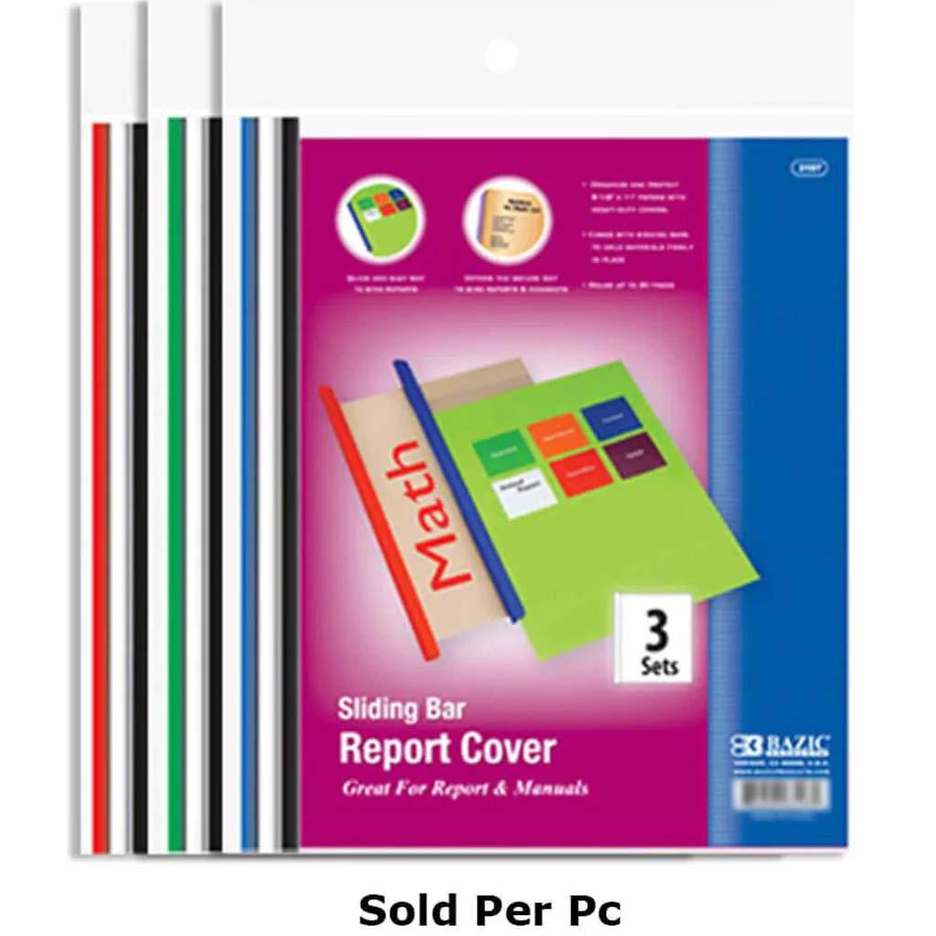 Sliding Bar Report Folder Assorted 3pcs 