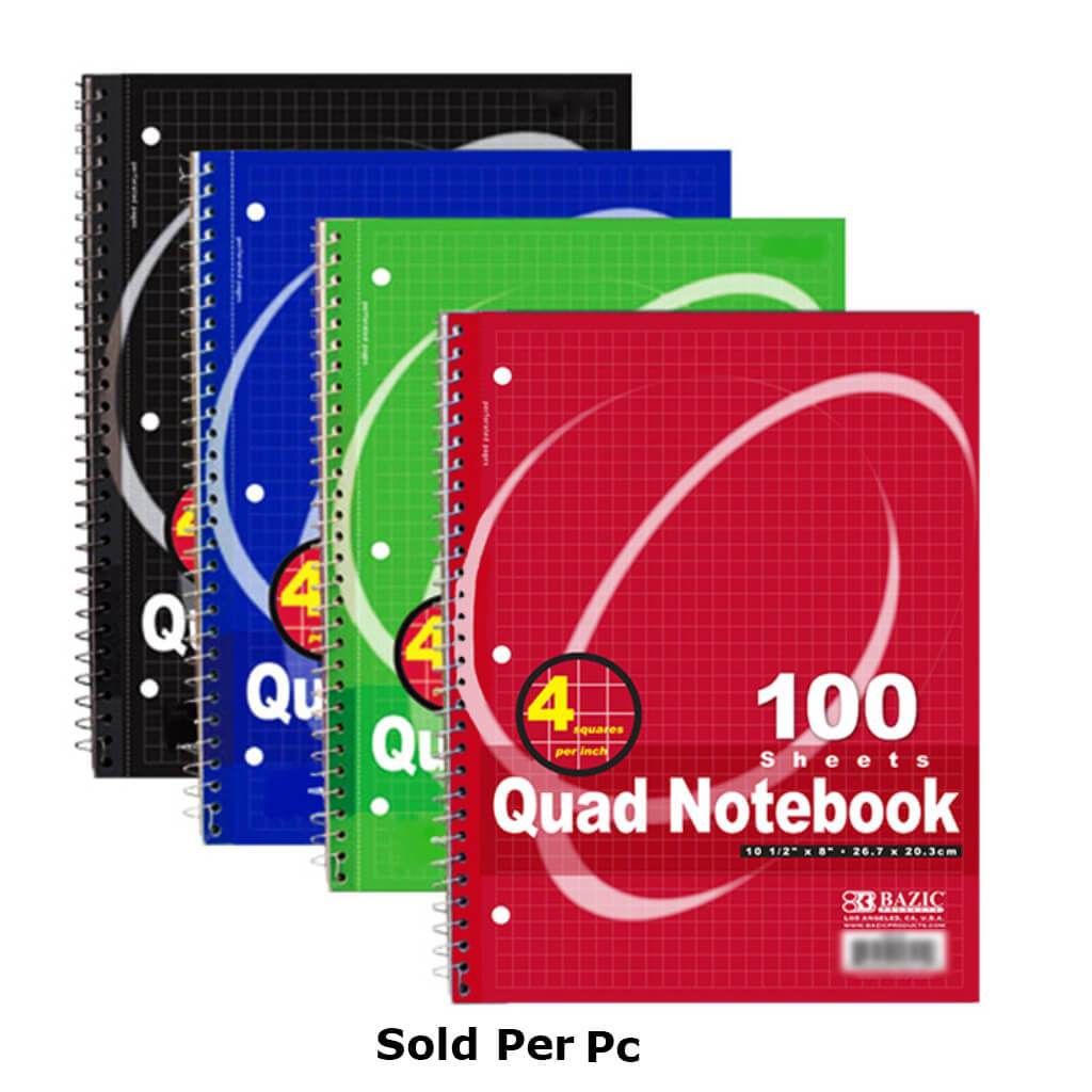 Quad Ruled Spiral Notebook