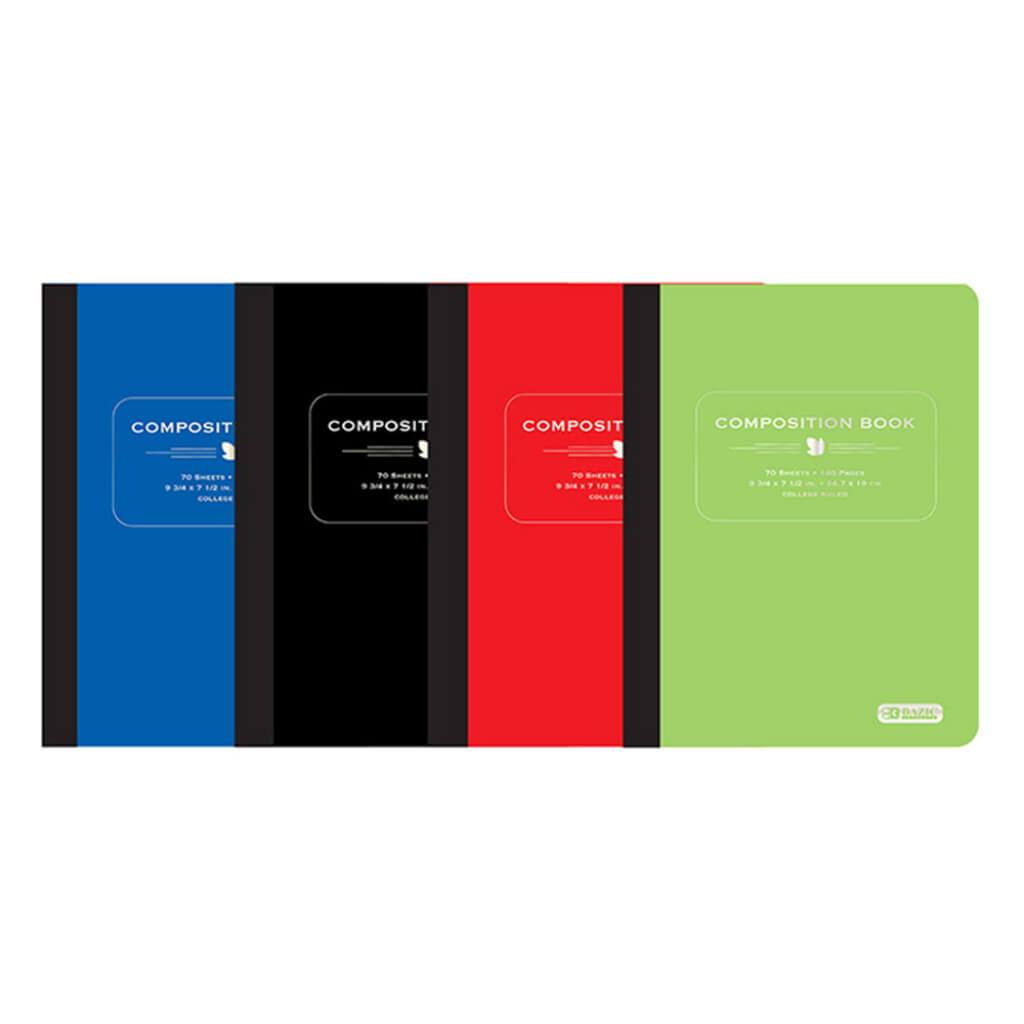 Poly Cover Composition Book 70 Sheet Black 