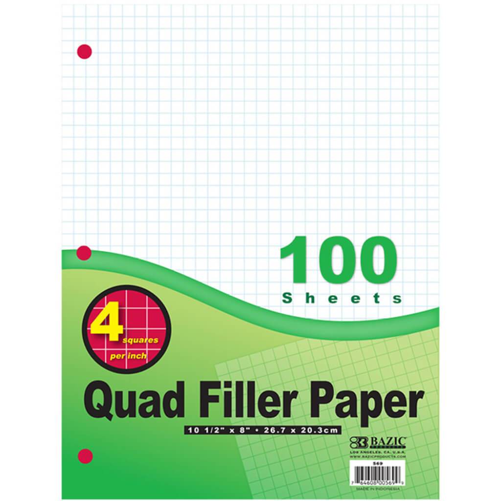 Filler Quad Ruled 100 Sheets 