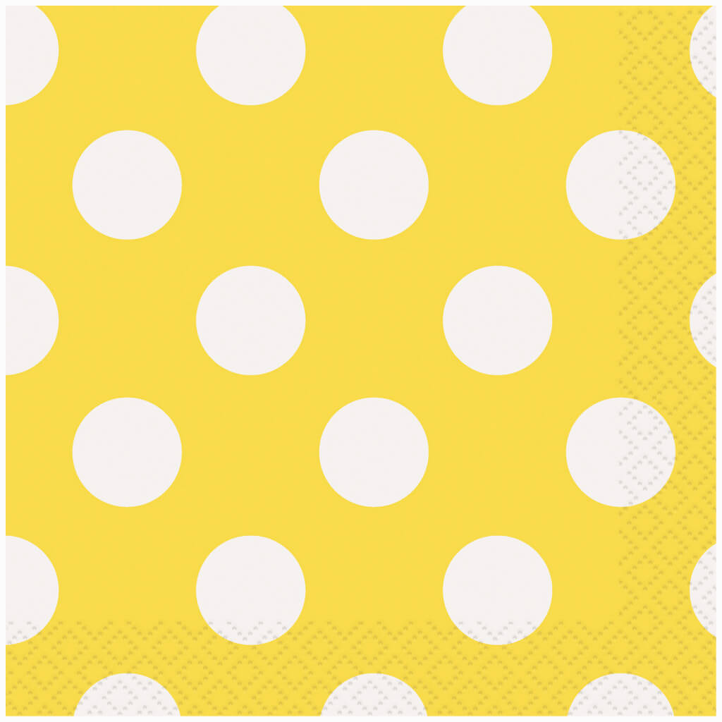 Sunflower Yellow Dots Beverage Napkins, 16ct 