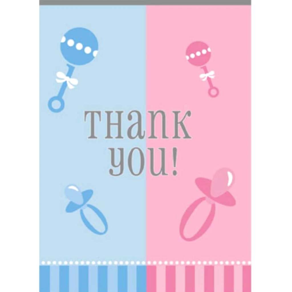 Thank You Note 8ct, Gender Reveal 