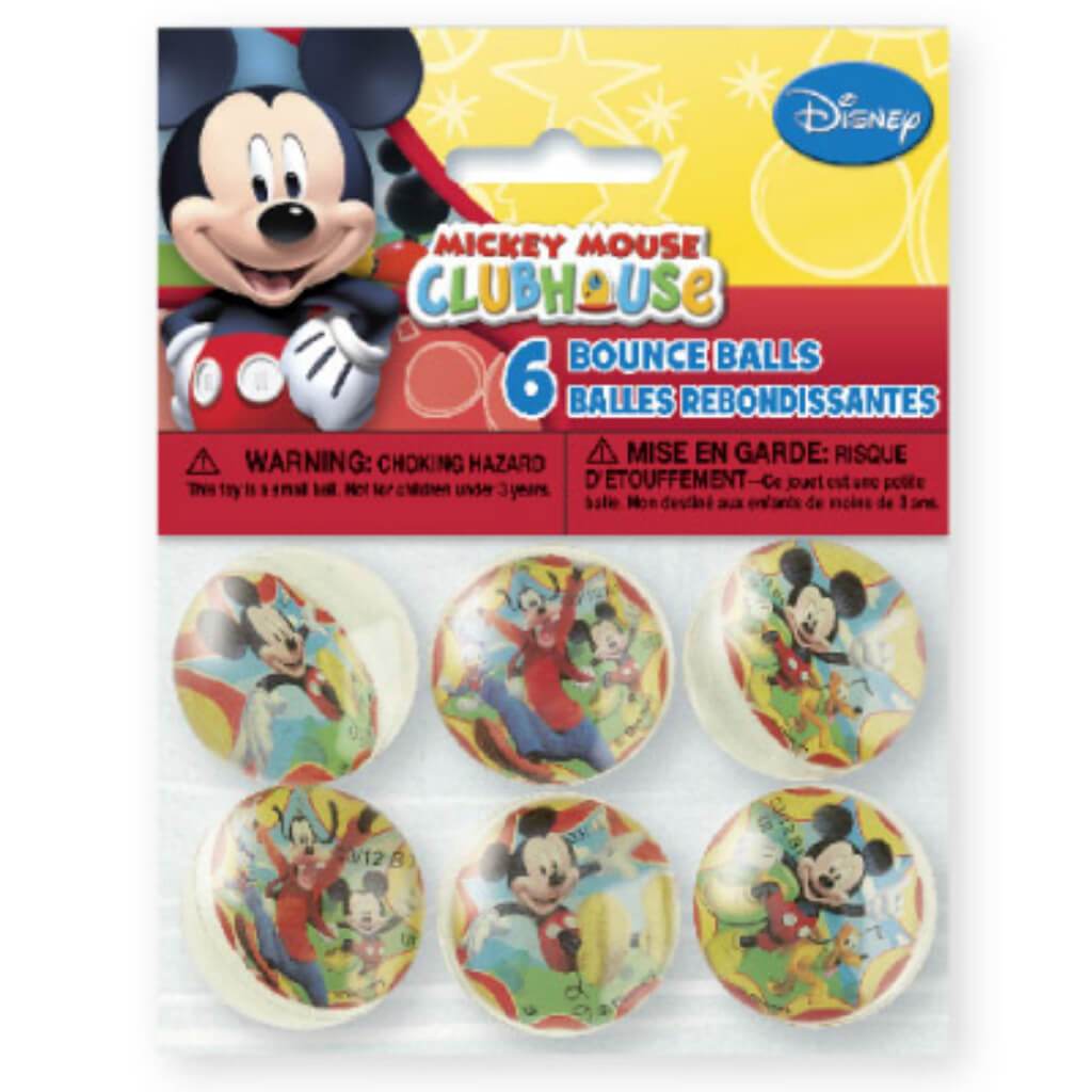 Mickey Mouse Bounce Balls, 6ct 