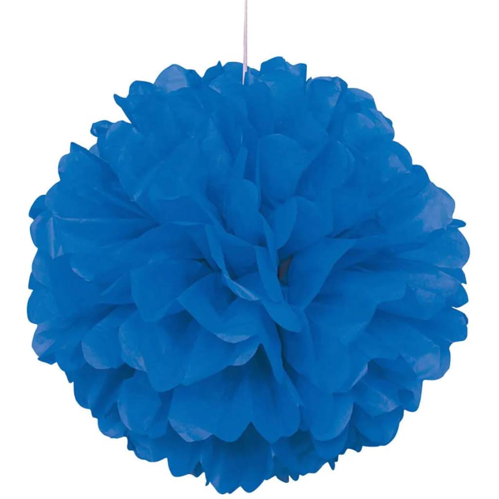 Tissue Pom Pom 16in, Royal Blue 