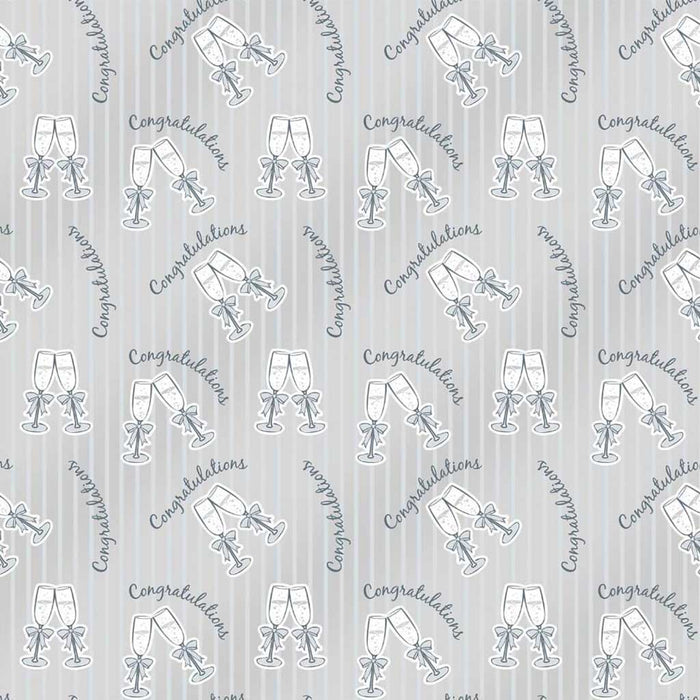 Gift Wrap 30in x 5ft, Congrats Bubbly 