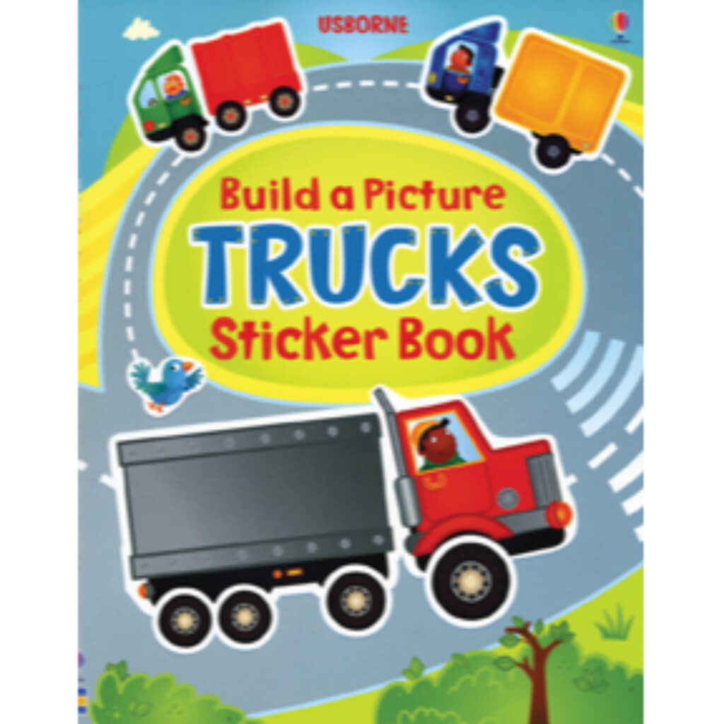 BUILD PICTURE TRUCKS STICKER BOOK (P)