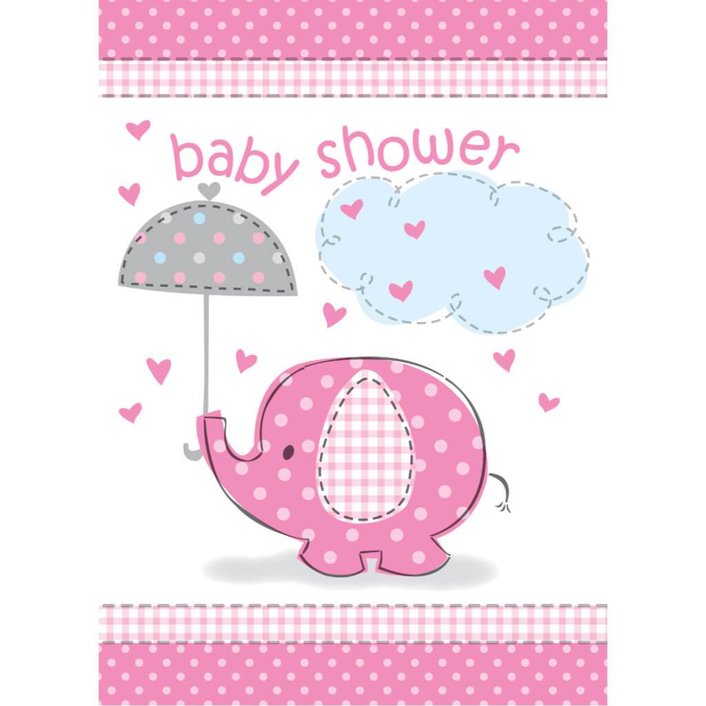 Umbrellaphants Pink Invitations, 8ct 