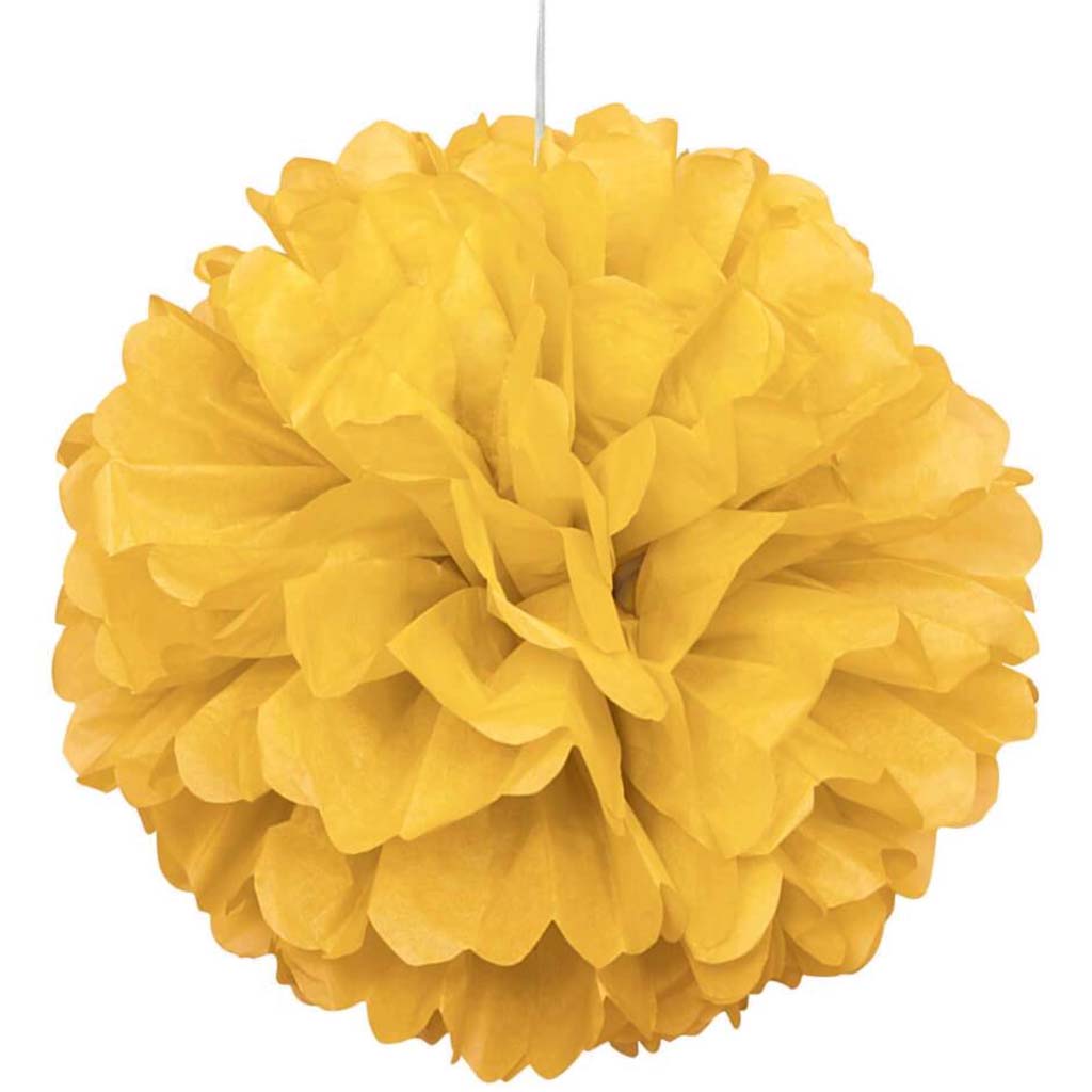 Tissue Pom Pom 16in, Sunflower Yellow 