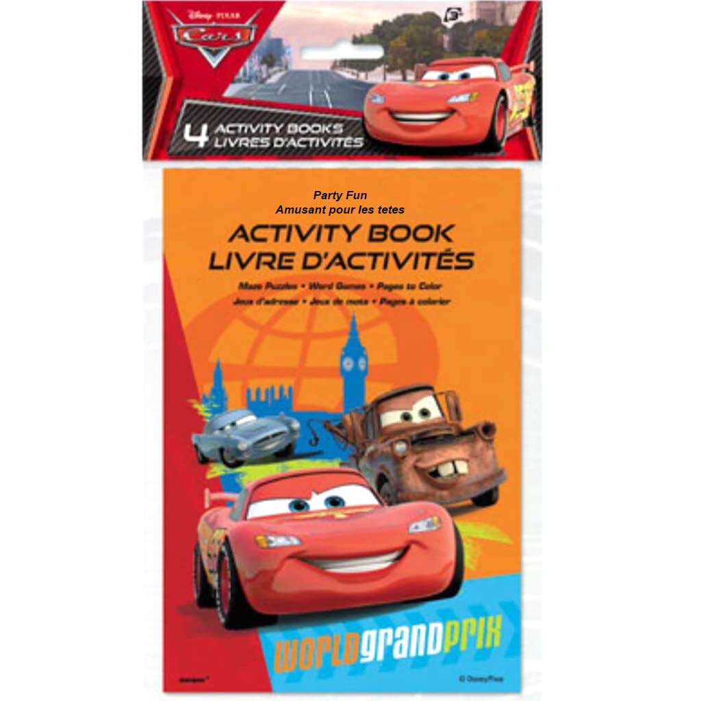 Activity Book 4ct, Cars 