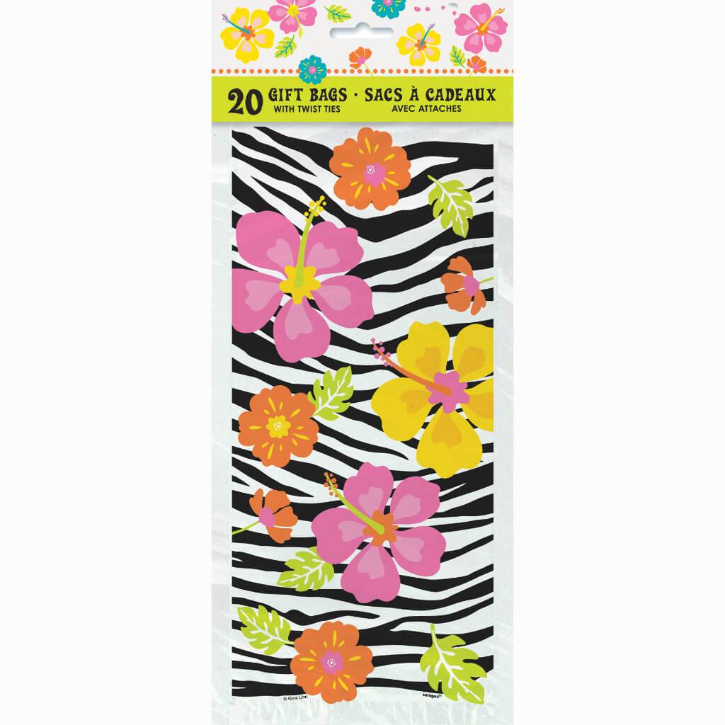 Cellophane Bags 20ct, Wild Luau 