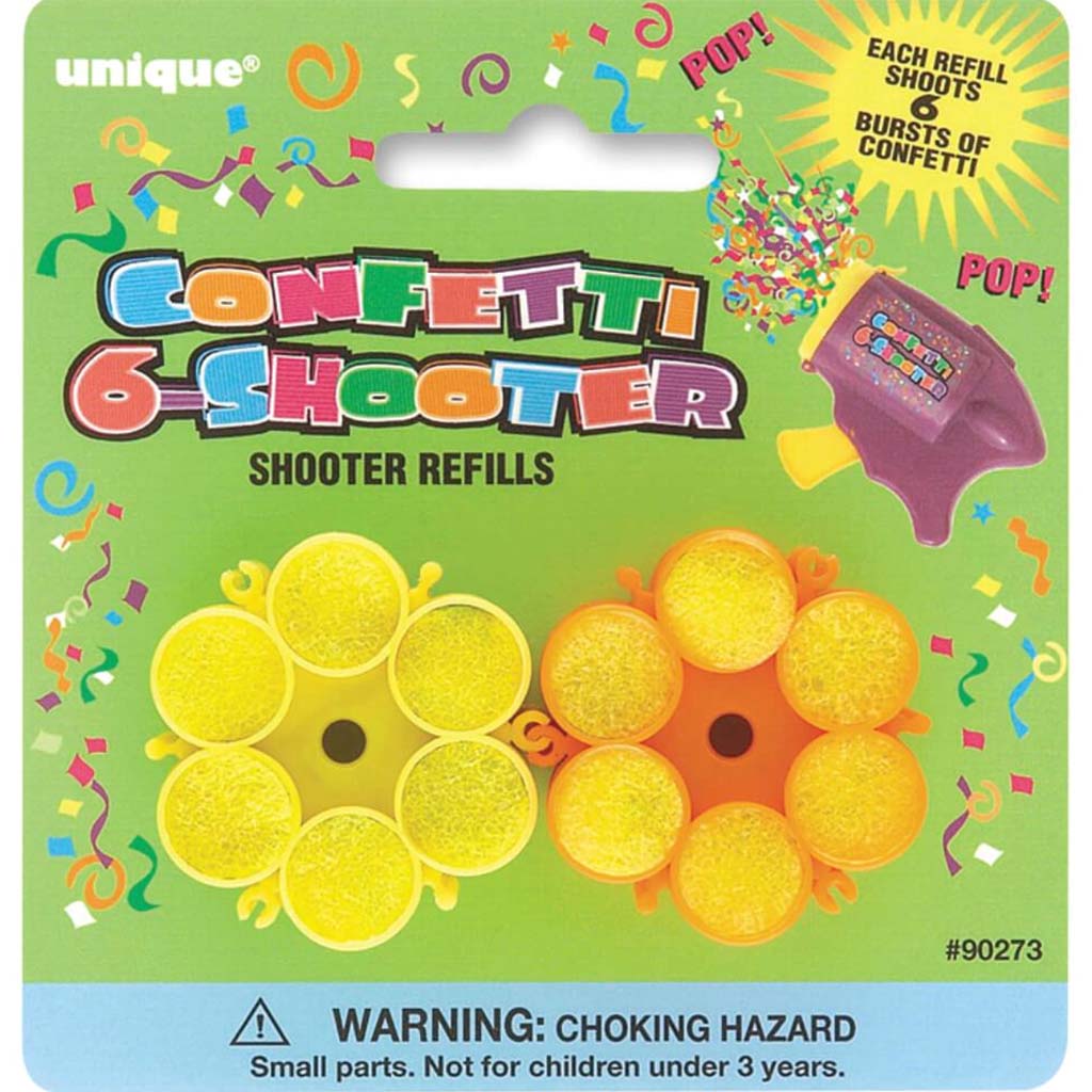 6 Shooter Confetti Refills, 2ct 