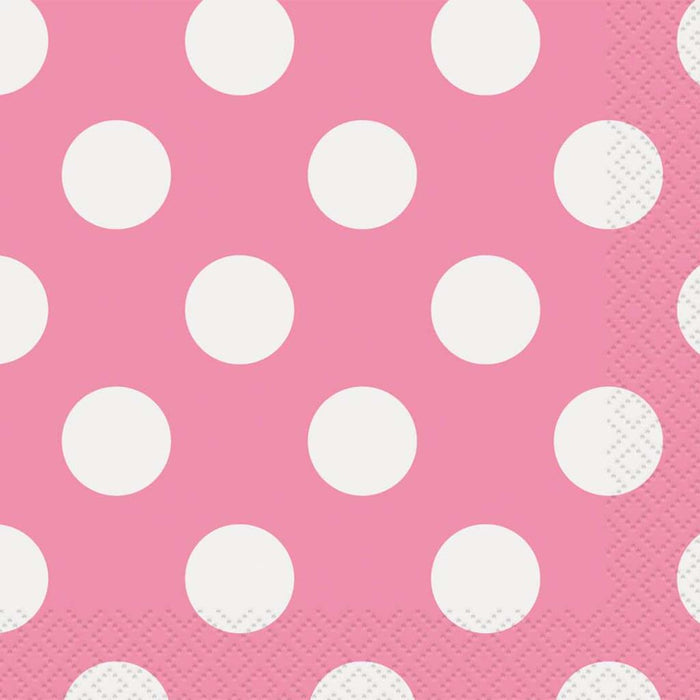 Hot Pink Dots Lunch Napkins, 16ct 