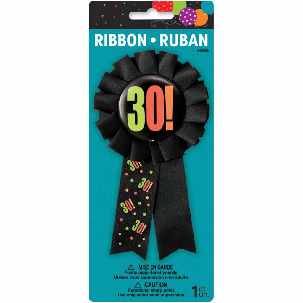 Award Ribbon, Birthday Cheer Age 30 