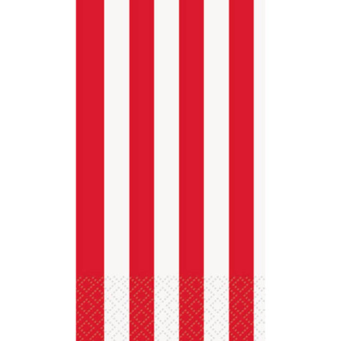 Guest Towels 16ct, Ruby Red Stripes 