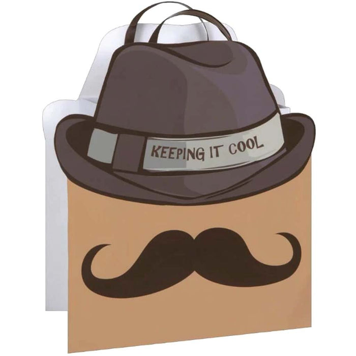 Gift Bag Large, Cool Mustache 