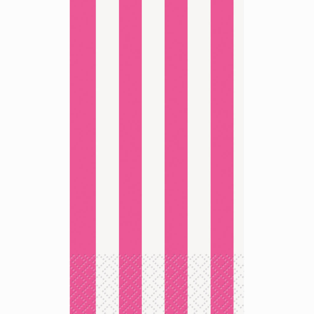 Guest Towels 16ct, Hot Pink Stripes 