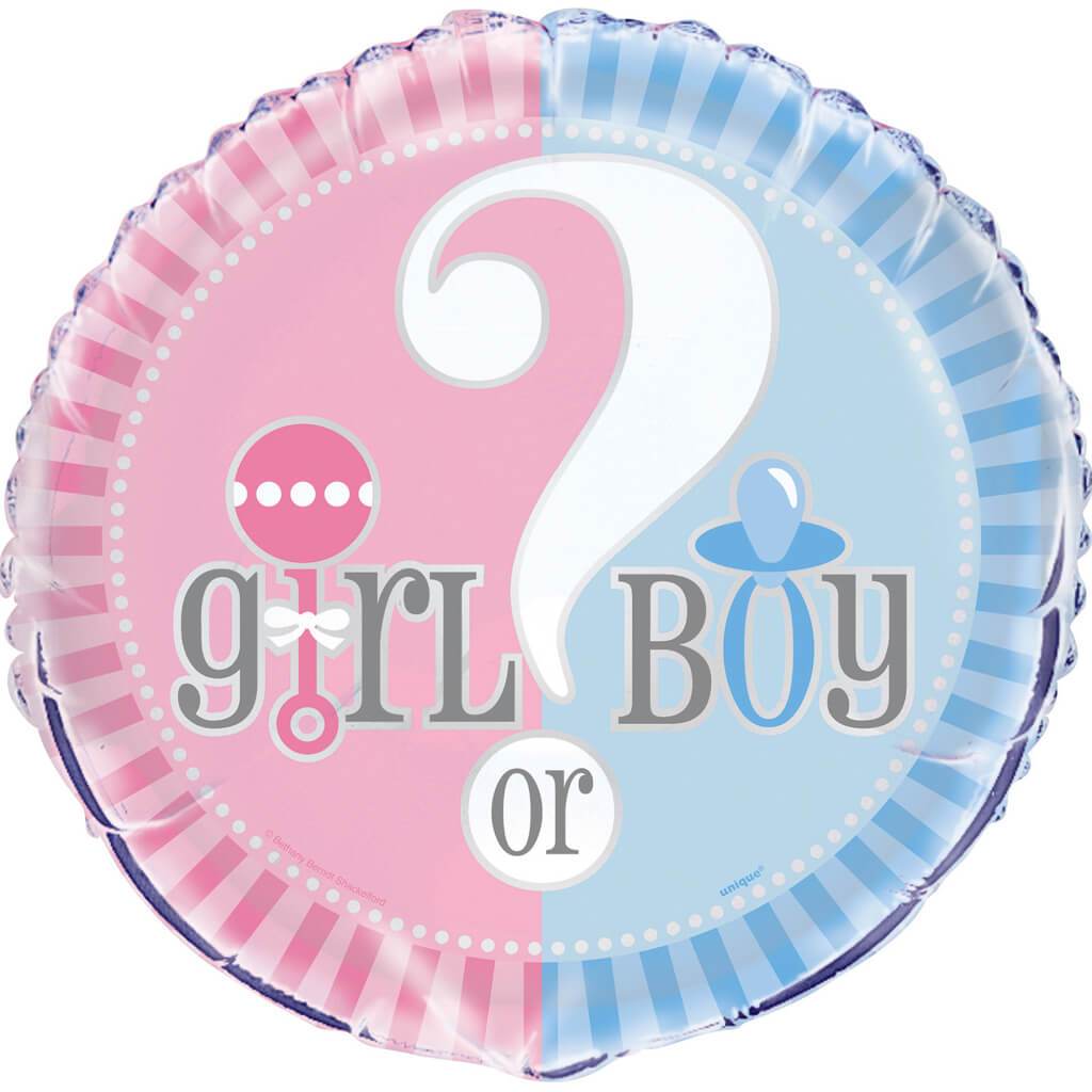 Gender Reveal Foil Balloon, 18in 