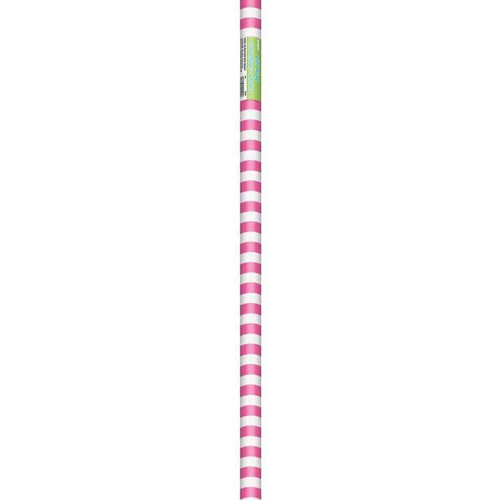 Gift Wrap Roll Hot Pink Stripes 30in x 5ft