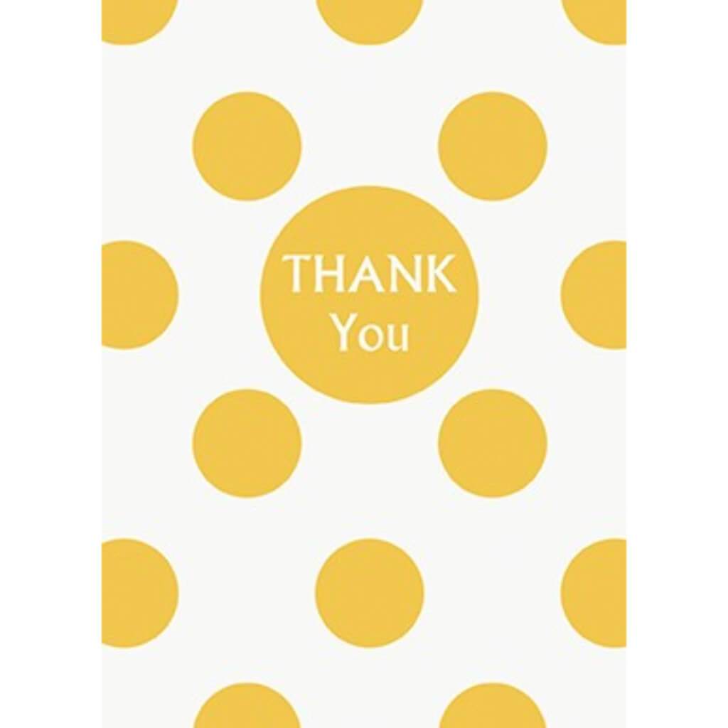 Thank You Notes 8ct, Sunflower Yellow Dots 