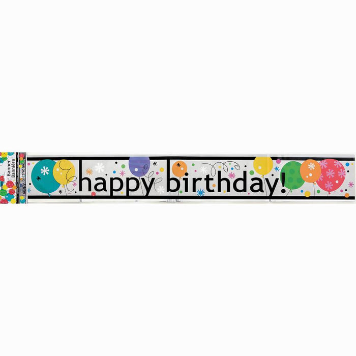 Foil Banner 12ft, Breezy Birthday 