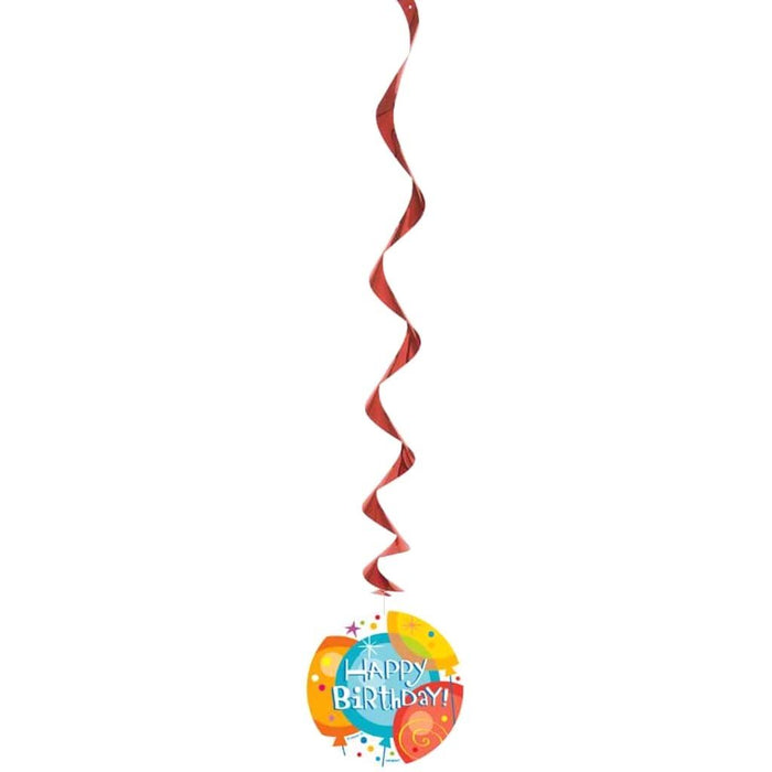 Whirls 26in Multicolor Birthday Pops 