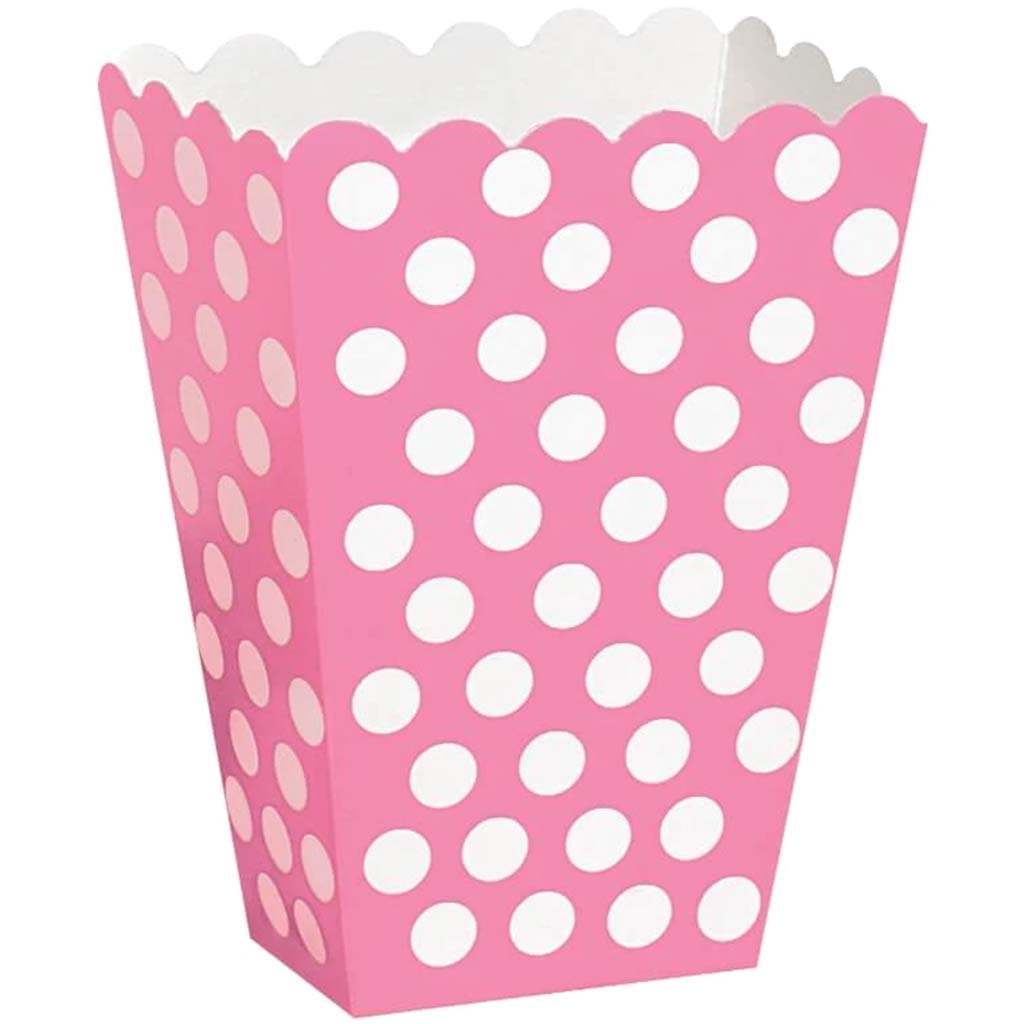 Treat Boxes 8ct, Hot Pink Dots 