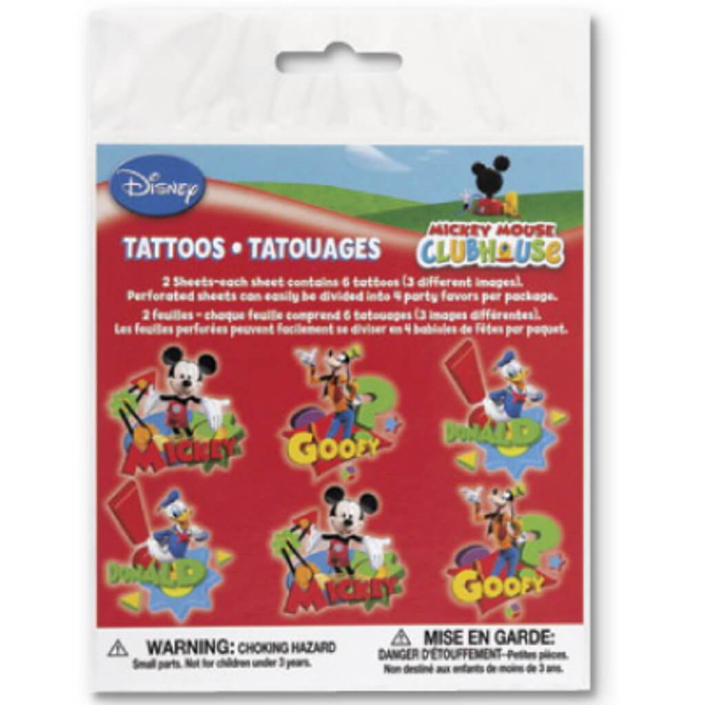 Mickey Mouse Tattoos Sheets, 2ct 