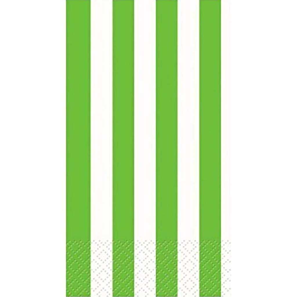 Lime Green Stripes Guest Towels 16ct 