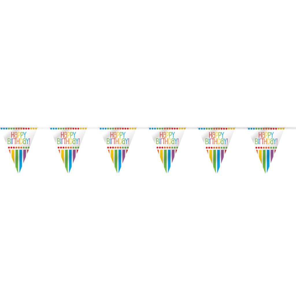 Flag Banner 12ft, Rainbow Birthday 