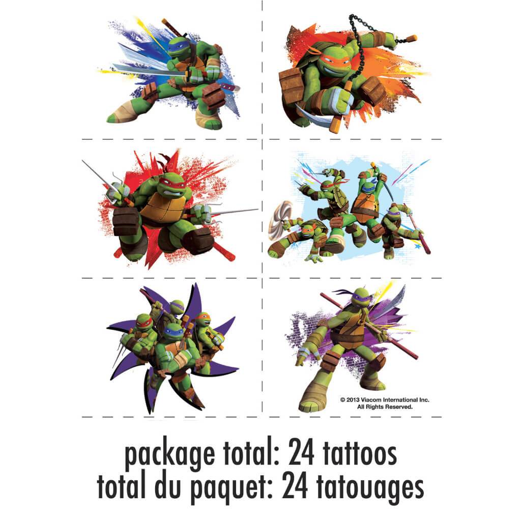 Teenage Mutant Ninja Turtles Color Tattoo Sheets, 4ct 