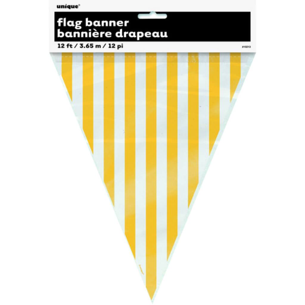 Flag Banner 12ft, Yellow Stripes 