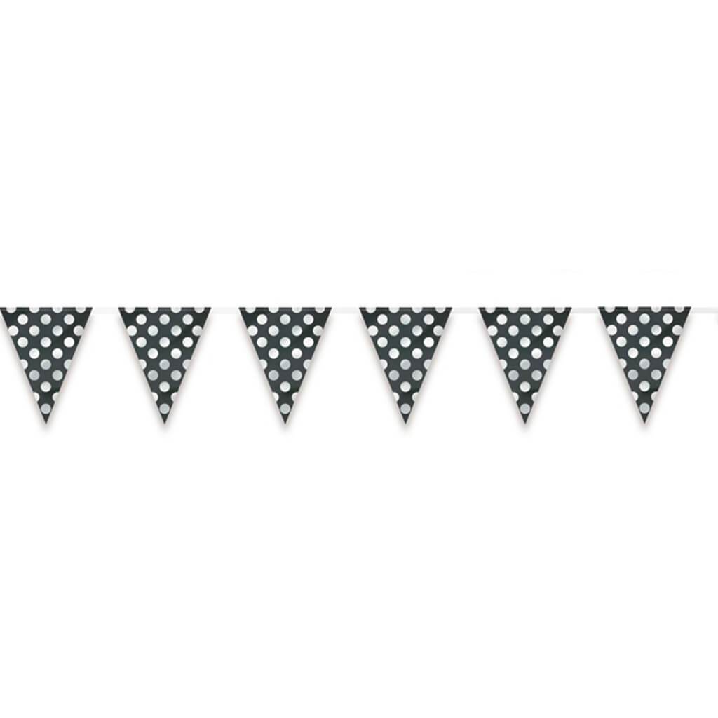 Flag Banner 12ft, Midnight Black Dots 