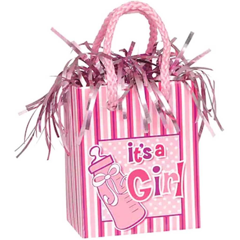 It's A Girl Bottle Mini Gift Bag Balloon Weight