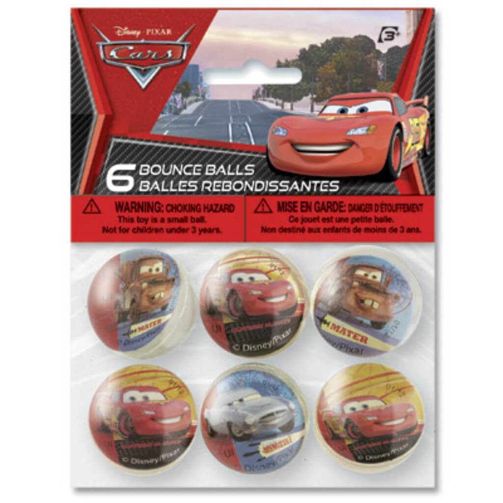 Cars Bounce Balls, 6ct 