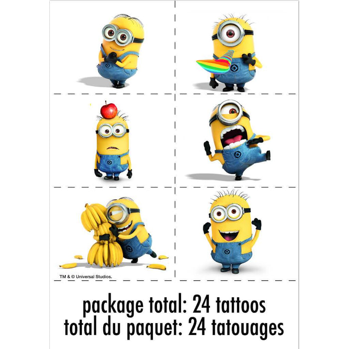 Despicable Me 2 Tattoo Sheets, 4ct 