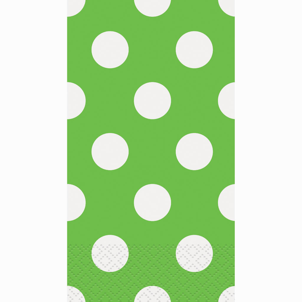 Lime Green Dots Guest Towels 16ct, 