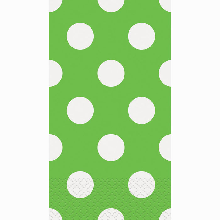 Lime Green Dots Guest Towels 16ct, 