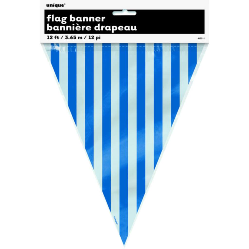 Flag Banner 12ft, Royal Blue Stripes 