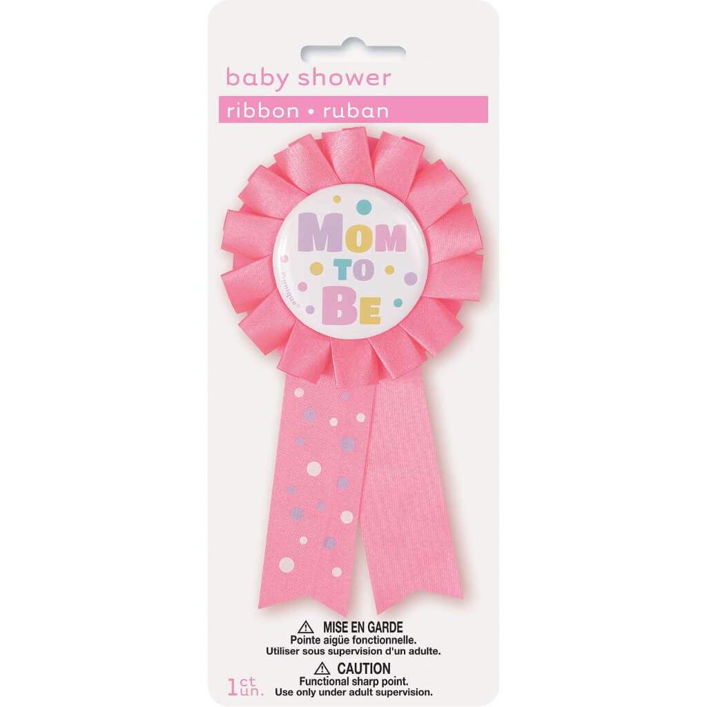 2ct Baby Shower Ribbon Badge It's a Girl Party Decorations Sign - Pink