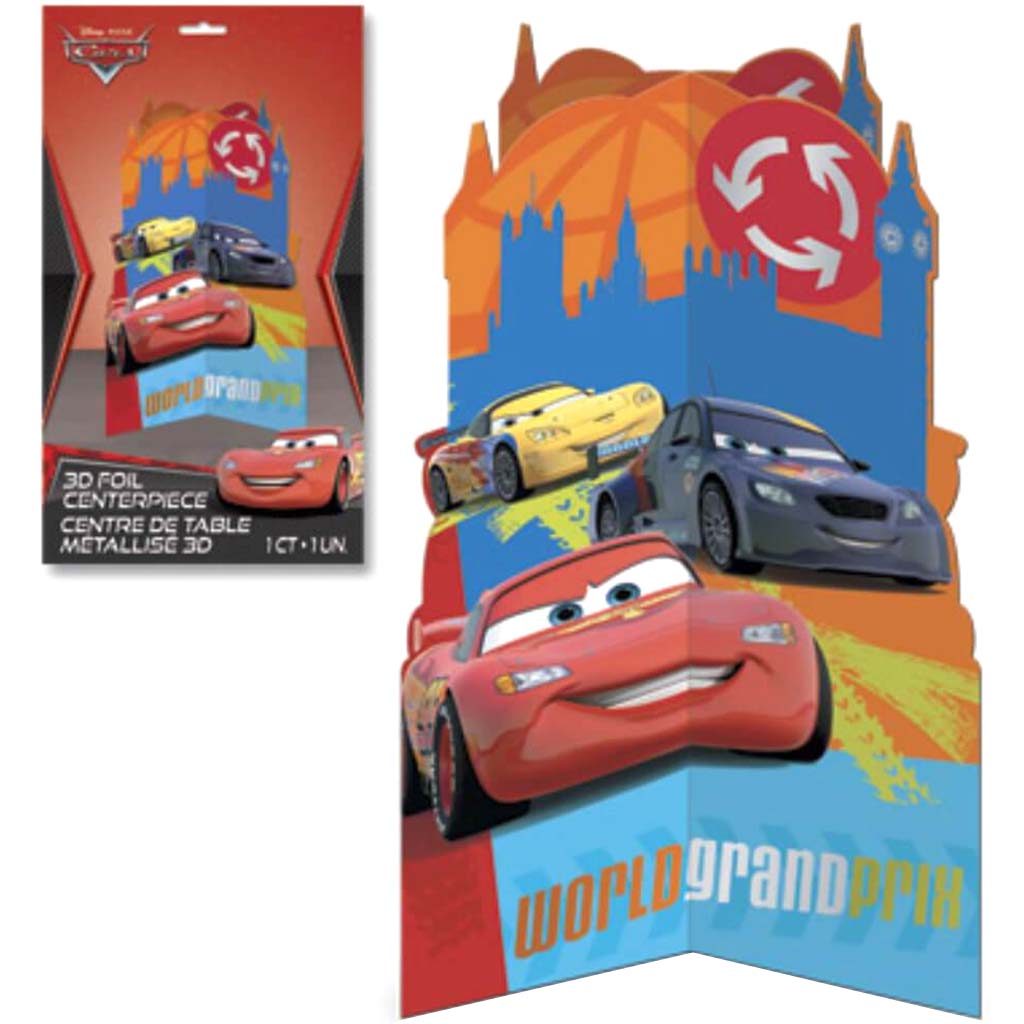 3D Foil Centerpiece, Disney Cars 2 