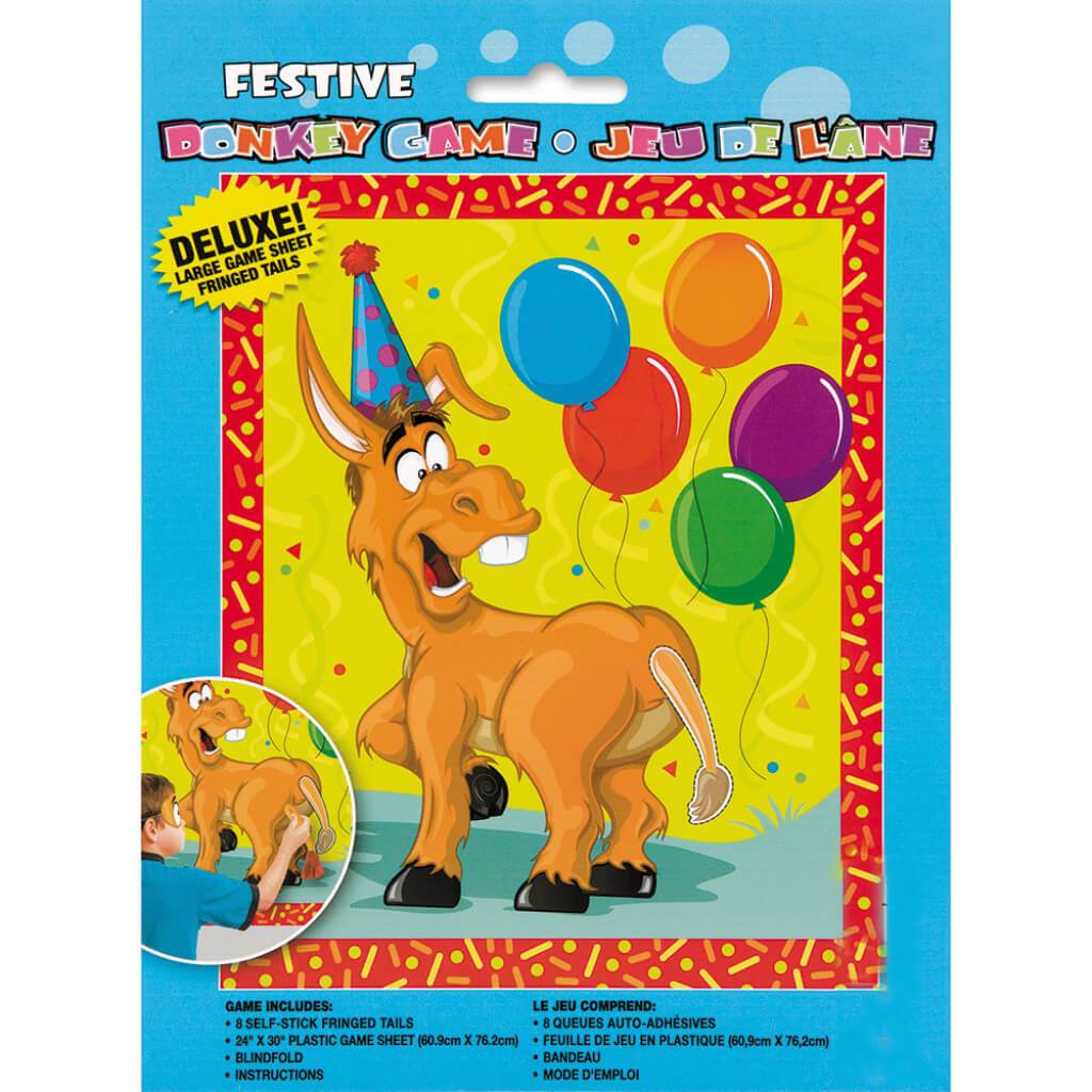 Festive Pin the Tail on the Donkey Game 