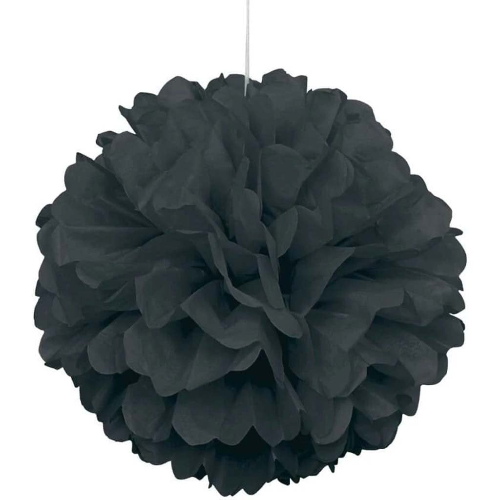 Tissue Pom Pom 16in, Black 