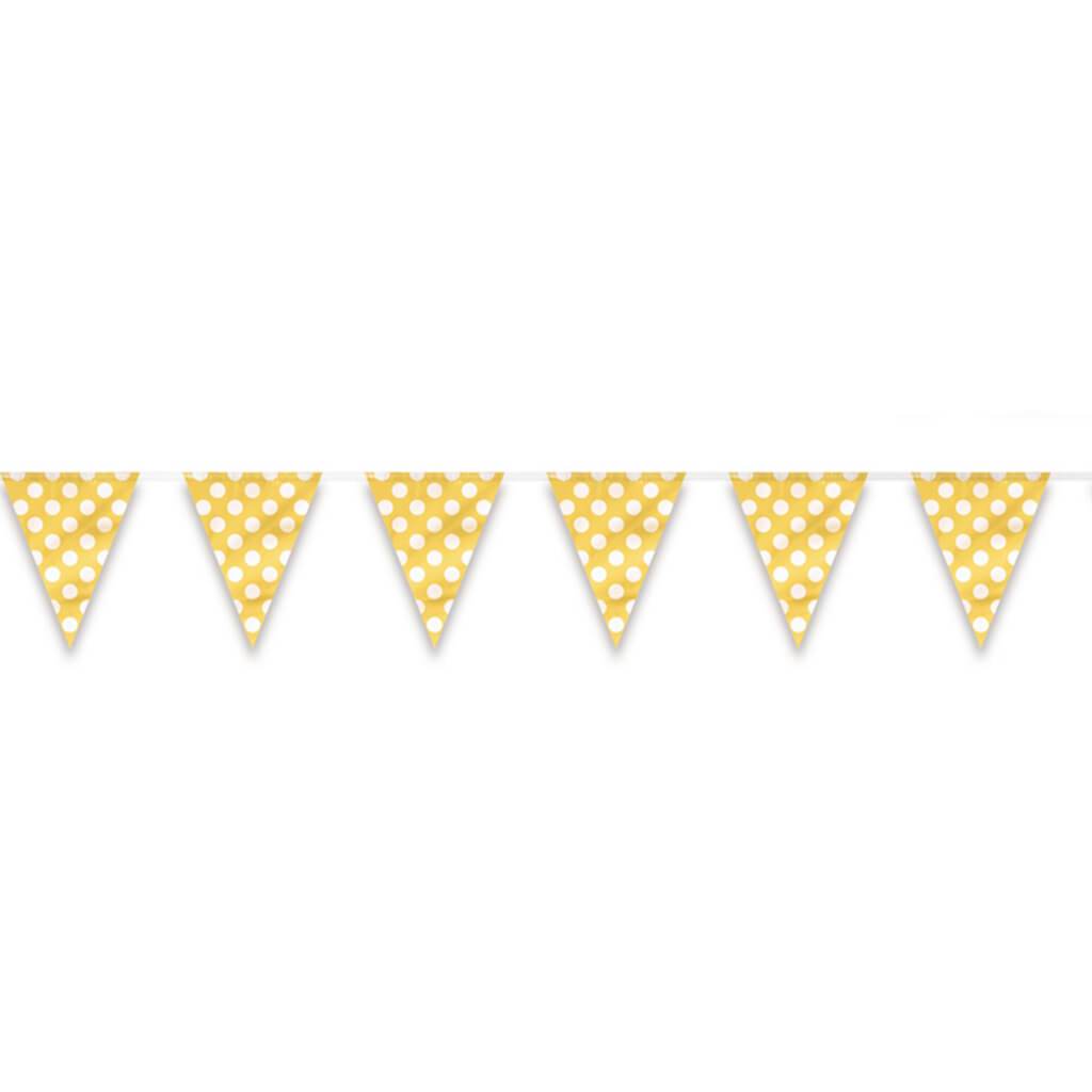 Flag Banner 12ft, Sunflower Yellow Dots 