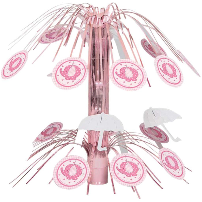 Cascade Centerpiece 8.5in, Umbrellaphants Pink 